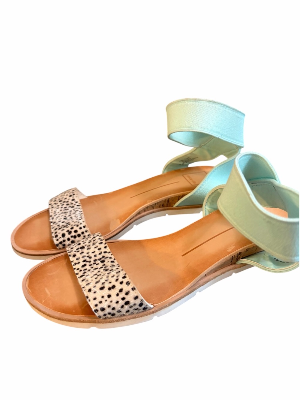 Dolce Vita | Vivian Sandal Animal Print Mint Green Ankle Strap 7.5